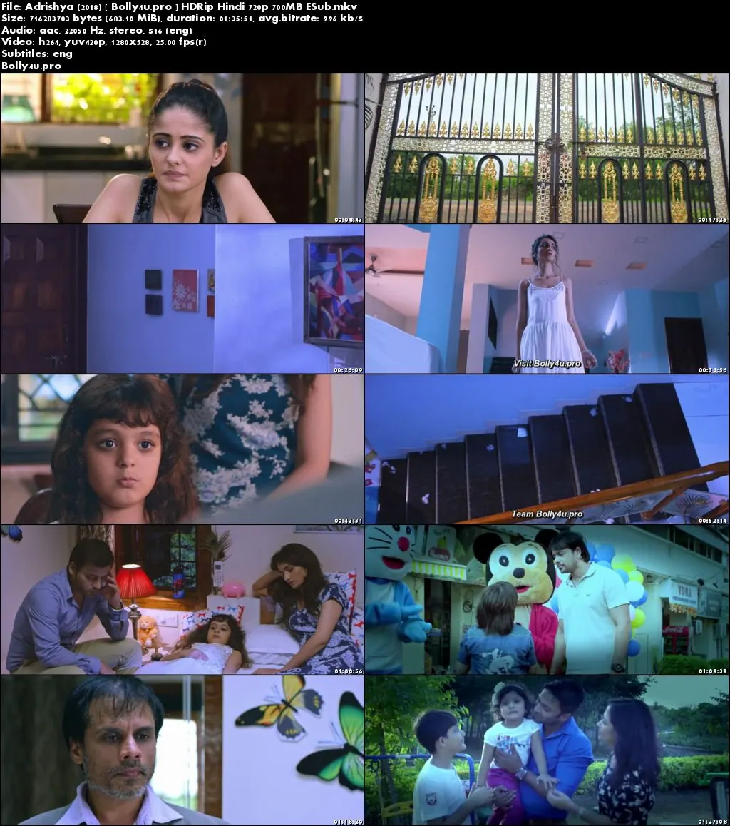 Adrishya 2018 HDRip 300Mb Hindi 480p ESub Download
