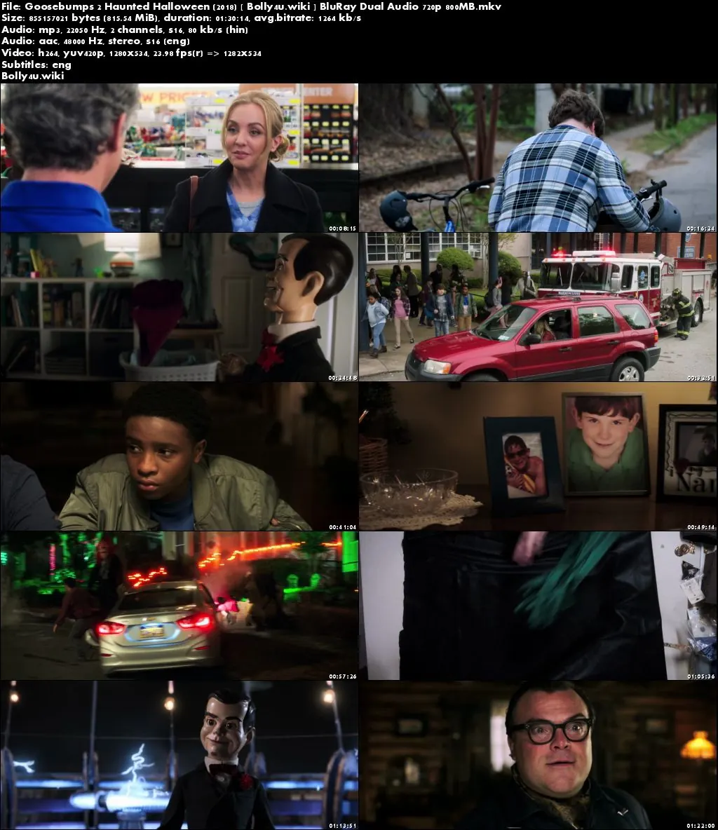 Goosebumps 2 Haunted Halloween 2018 BluRay 800MB Hindi Dual Audio ORG 720p Download