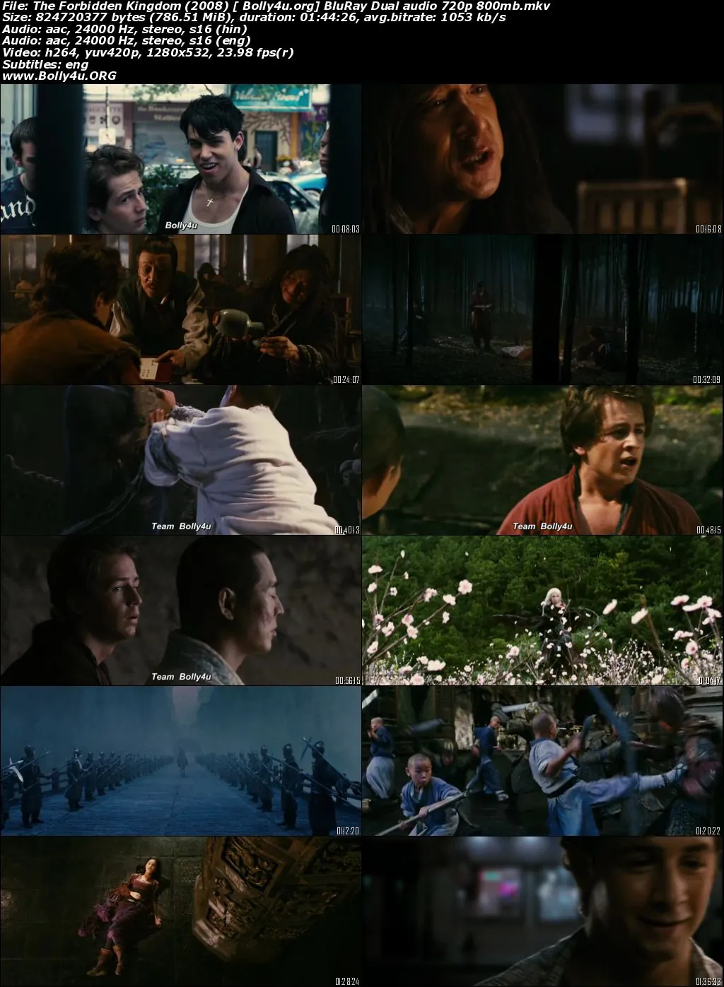The Forbidden Kingdom 2008 BluRay 800MB Hindi Dual Audio 720p Download