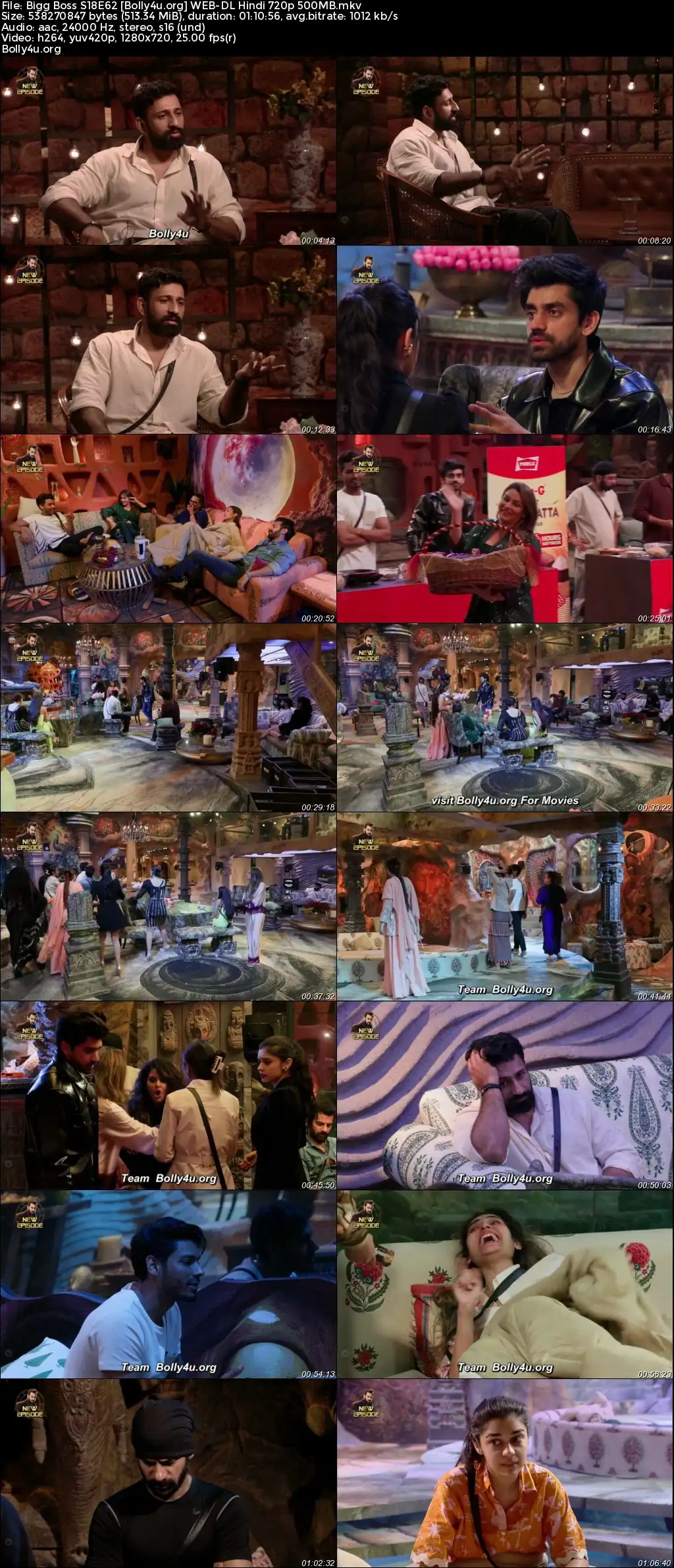 Bigg Boss 2024 WEB-DL Hindi S18E62 Download 720p  480p