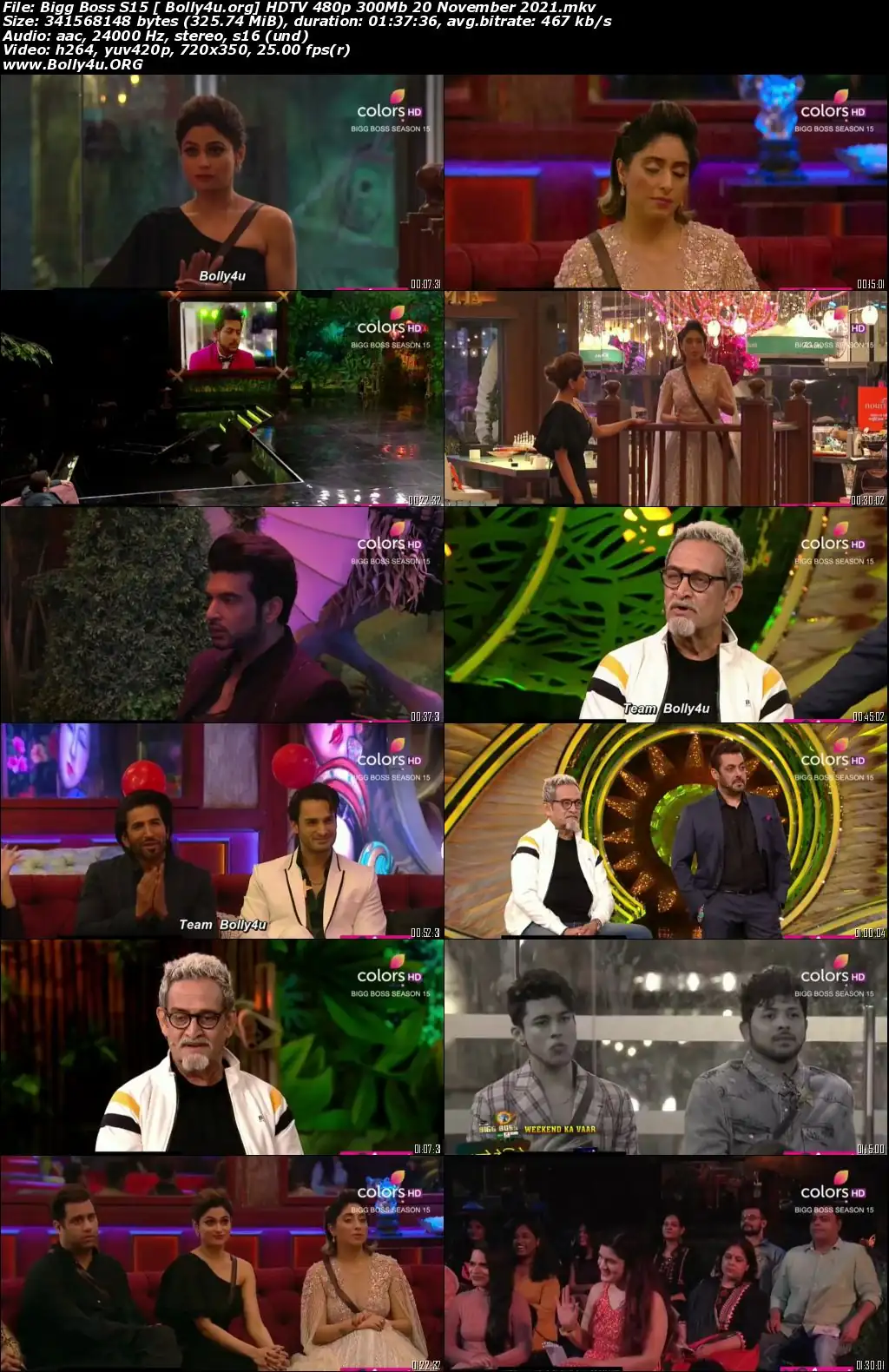 Bigg Boss S15 HDTV 480p 300Mb 20 November 2021 Download Bigg Boss S15 HDTV 480p 300Mb 20 November 2021 Download