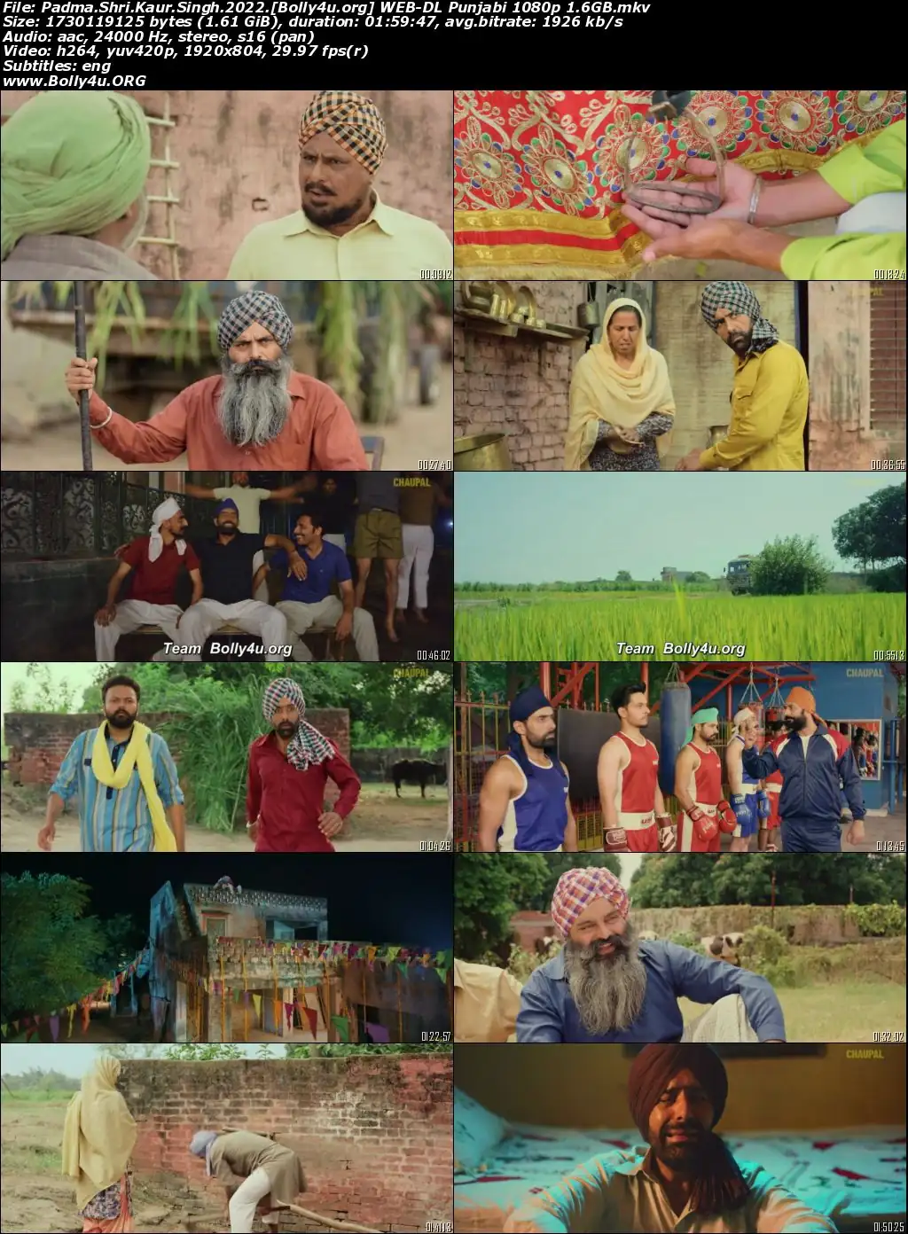 Padma Shri Kaur Singh 2022 WEB-DL Punjabi Full Movie Download 1080p  720p  480p