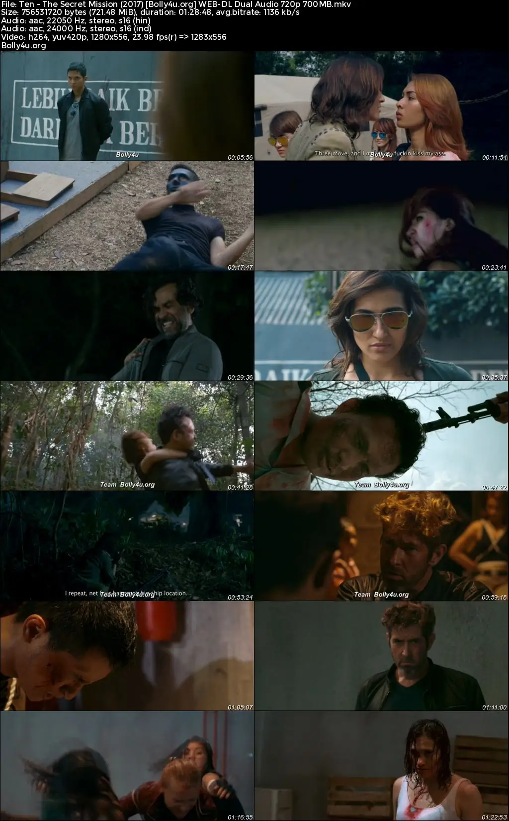 Ten The Secret Mission 2017 WEB-DL Hindi Dual Audio Full Movie Download 720p  480p