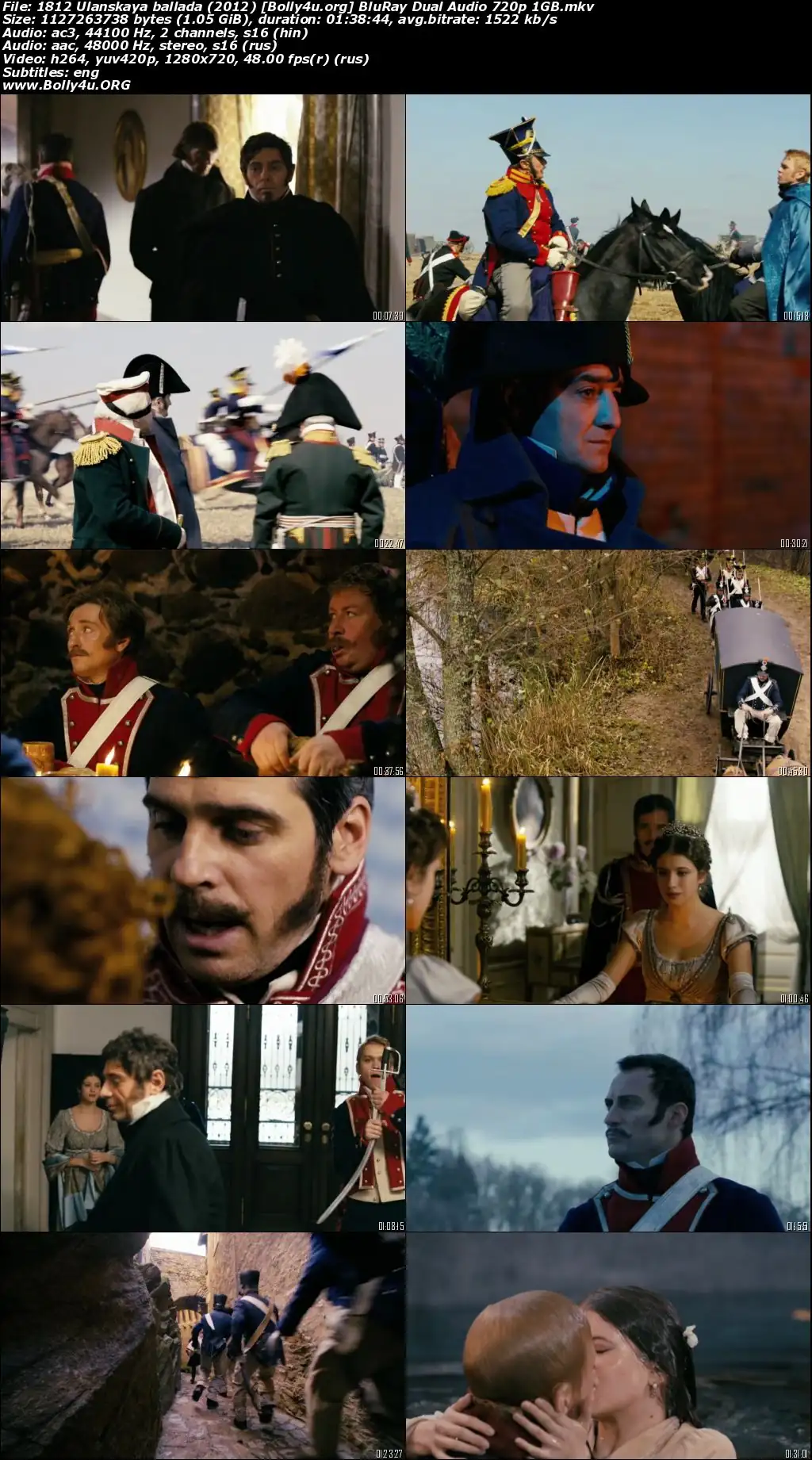 1812 Ulanskaya Ballada 2012 BluRay Hindi Dual Audio Full Movie Download 720p  480p
