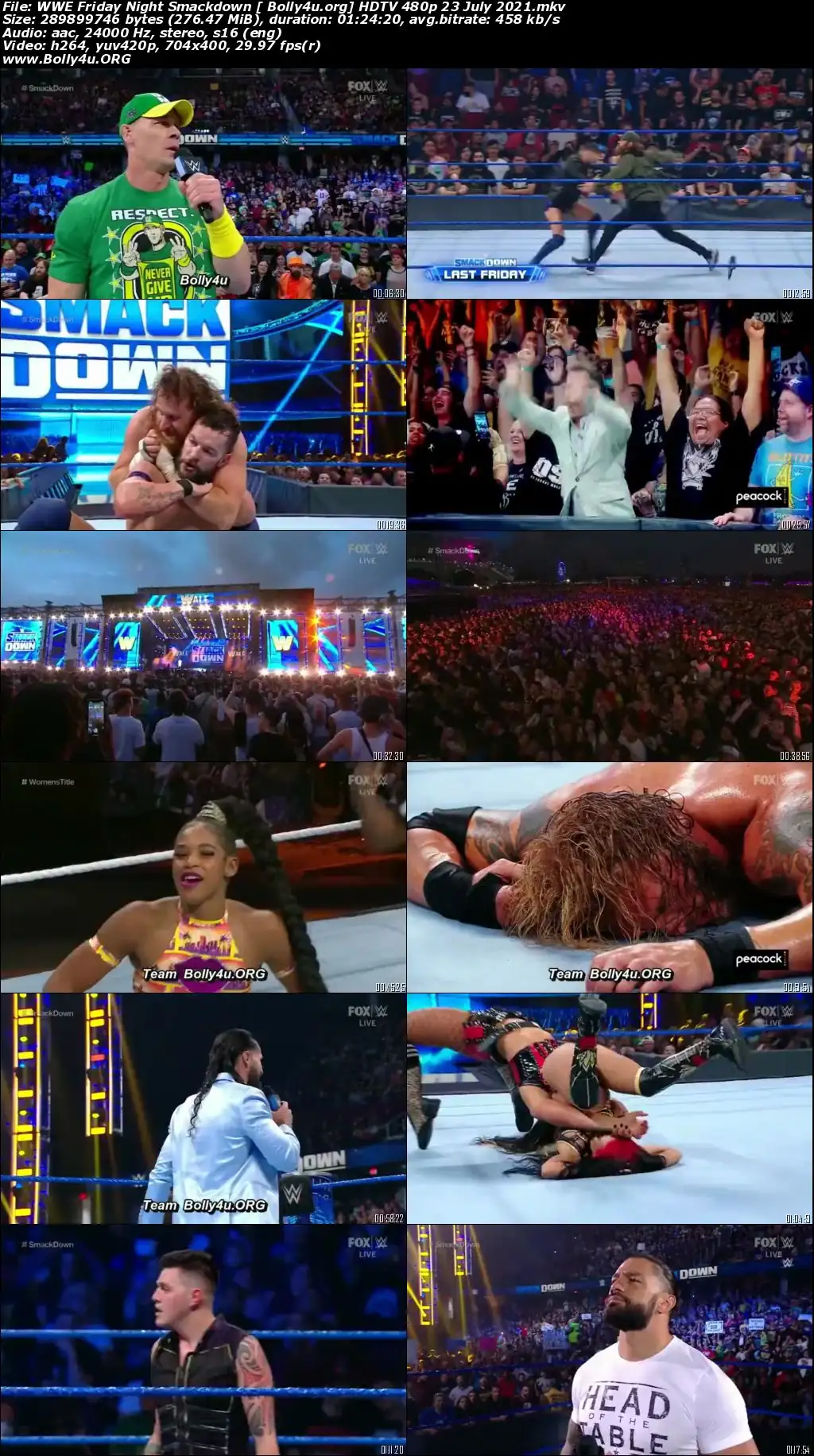 WWE Friday Night Smackdown HDTV 480p 280Mb 23 July 2021 Download