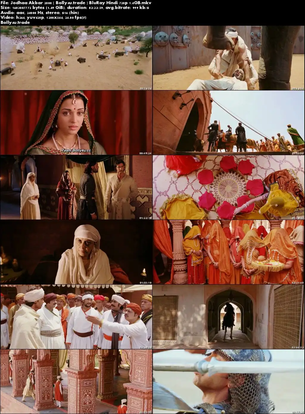Jodhaa Akbar 2008 BluRay 600M Full Hindi Movie Download 480p