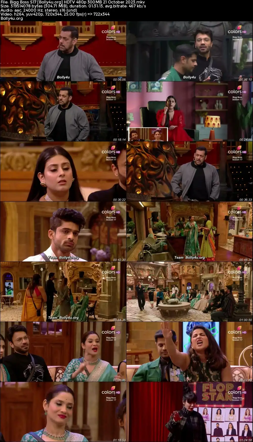  Bigg Boss S17 HDTV 480p 250MB 21 October 2023 Download