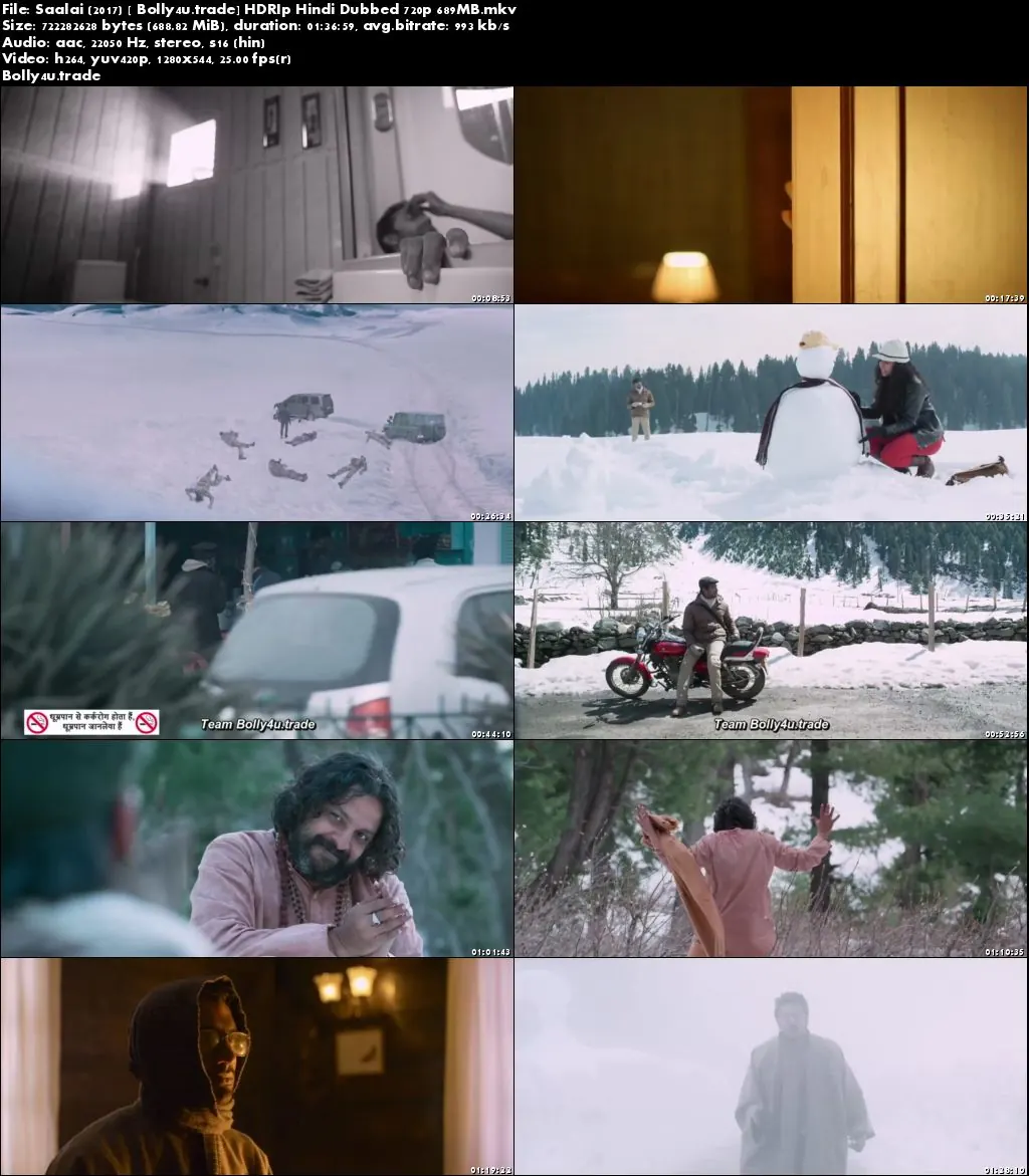 Saalai 2017 HDRip 650Mb Full Hindi Dubbed Movie Download 720p