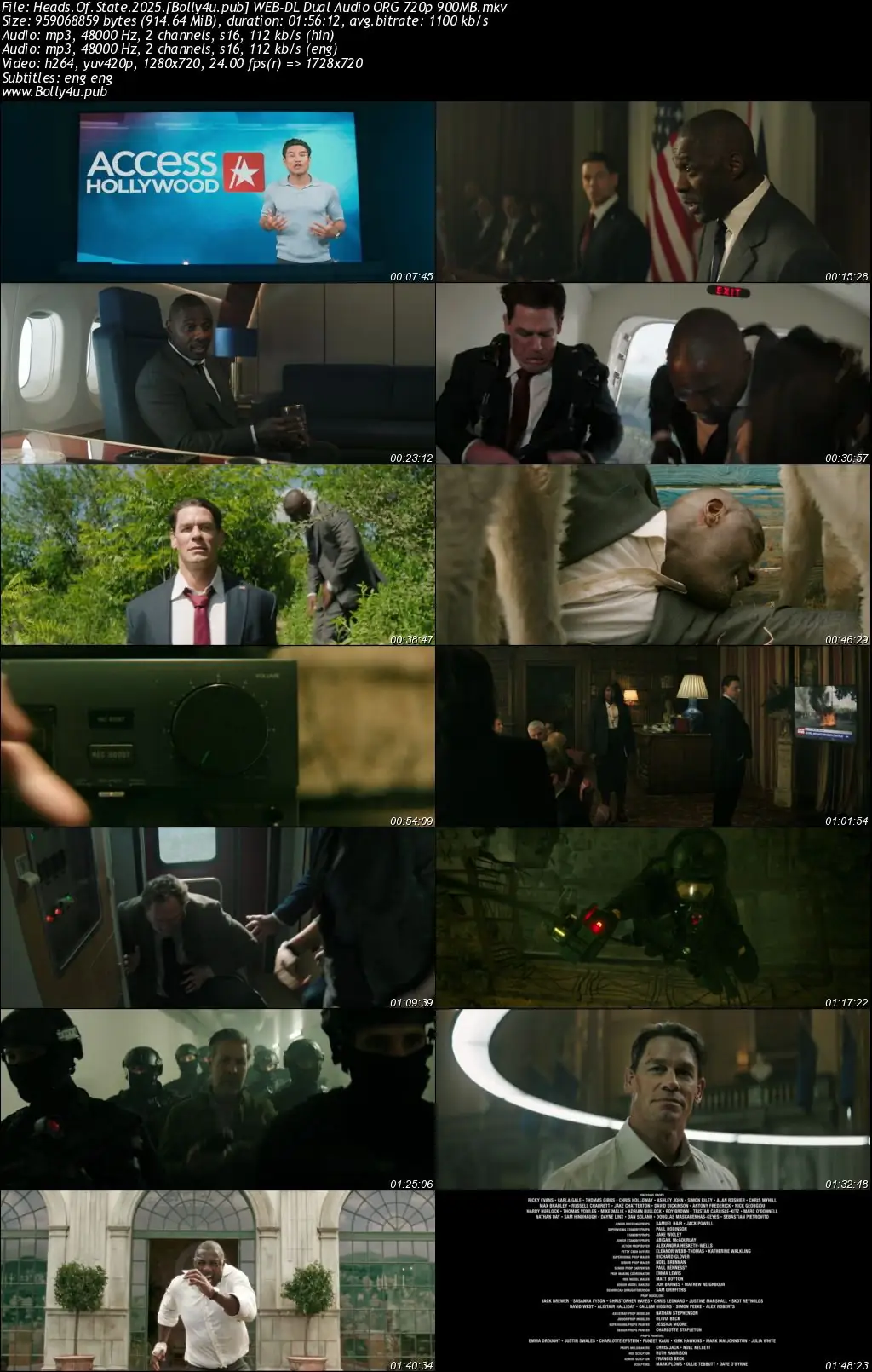 Heads Of State 2025 WEB-DL Hindi Dual Audio ORG Full Movie Download 1080p  720p  480p