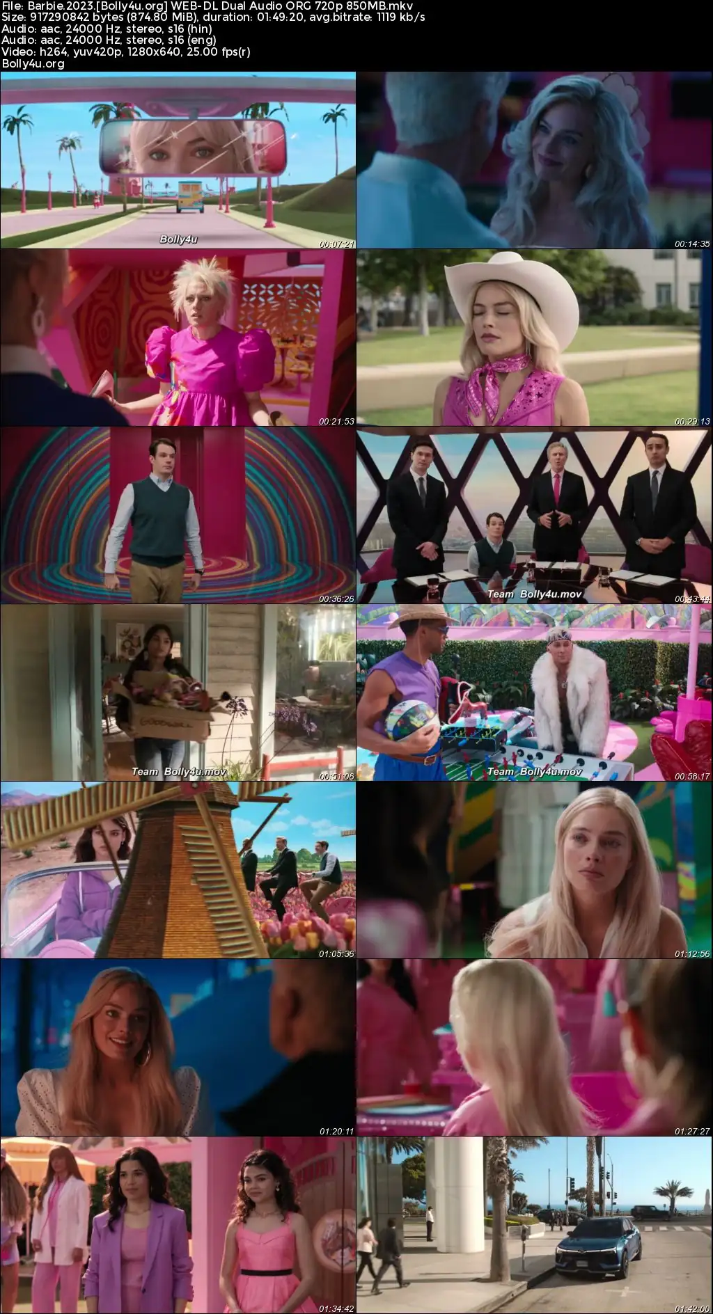 Barbie 2023 WEB-DL Hindi Dual Audio ORG Full Movie Download 1080p  720p  480p