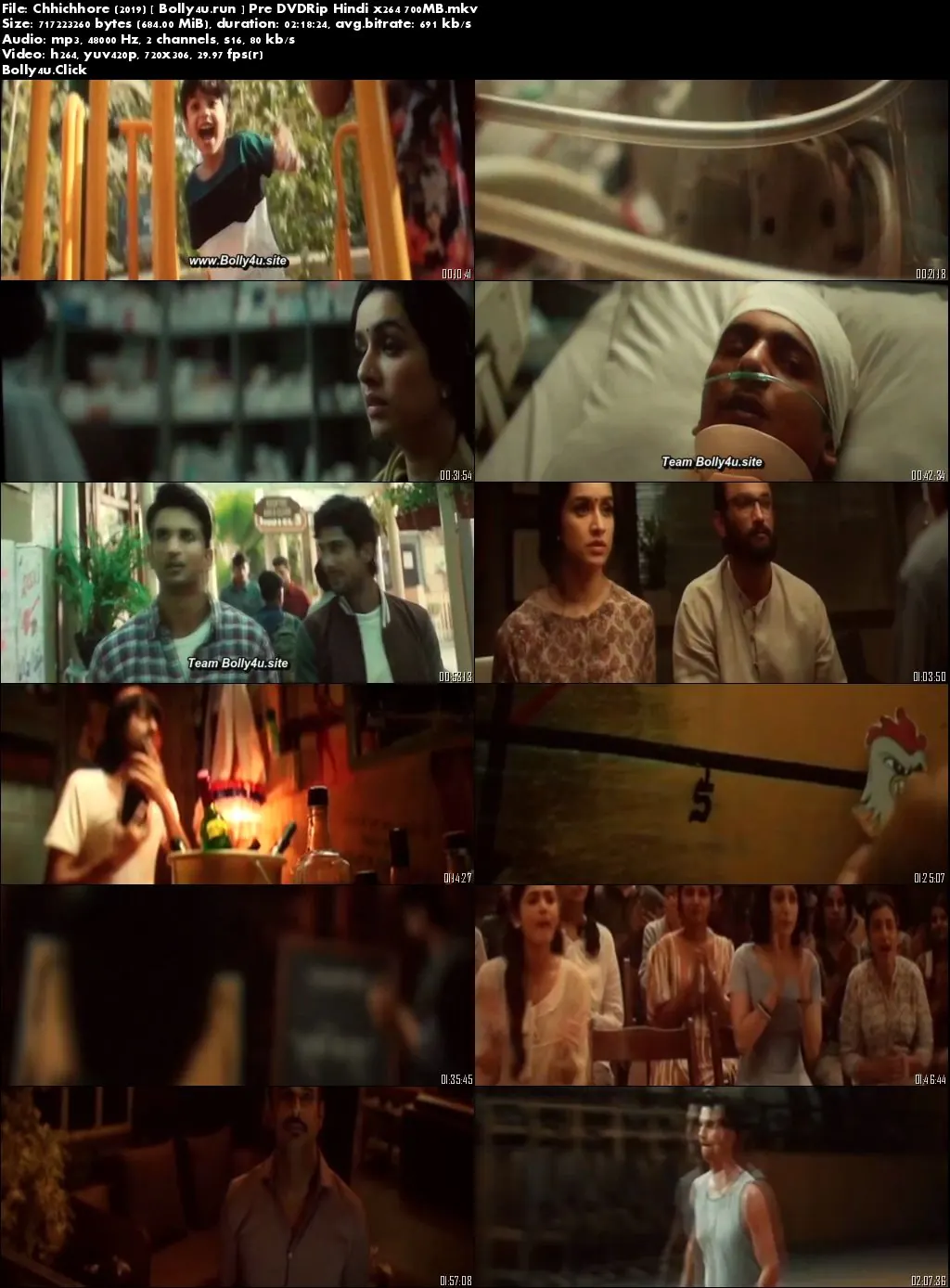Chhichhore 2019 Pre DVDRip 400Mb Full Hindi Movie Download 480p