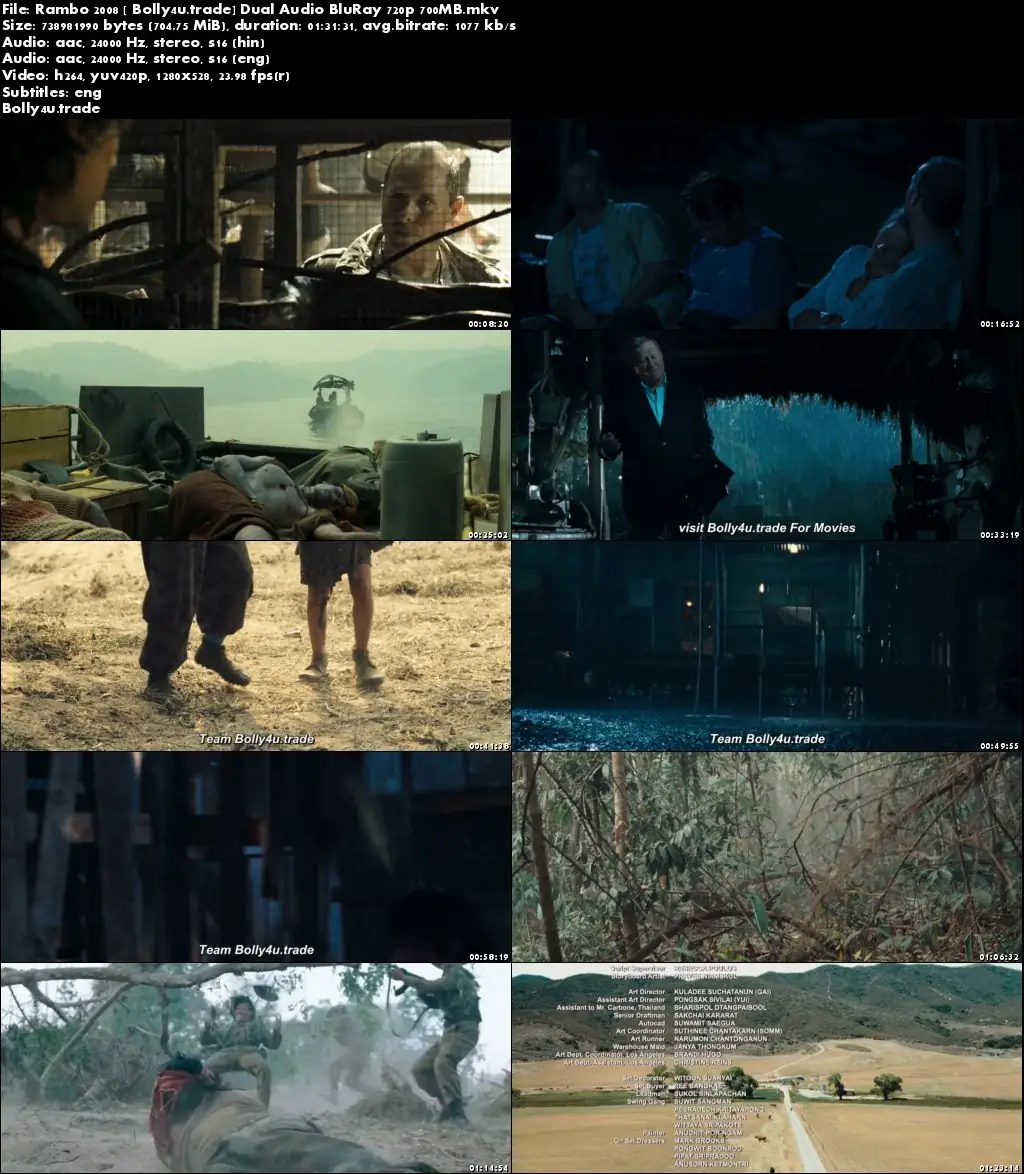 Rambo 2008 BluRay 700MB Hindi Dual Audio 720p Download
