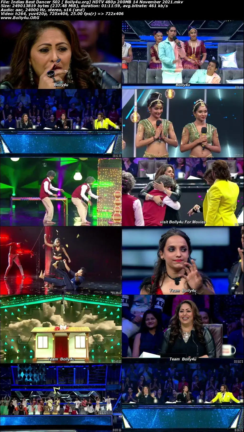 Indias Best Dancer S02 HDTV 480p 200MB 14 November 2021 Download