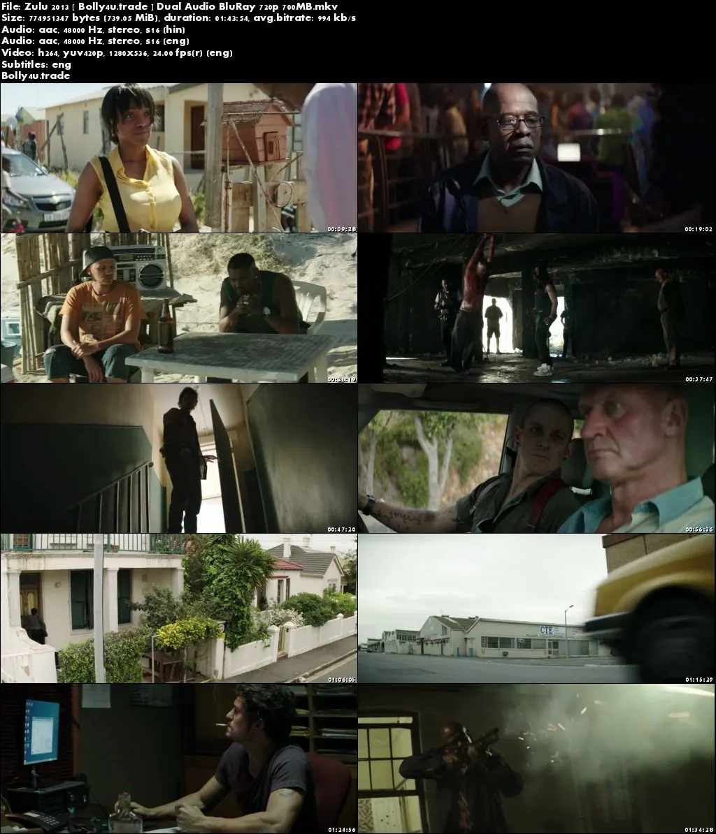 Zulu 2013 BluRay 350Mb Hindi Dubbed Dual Audio 480p Download