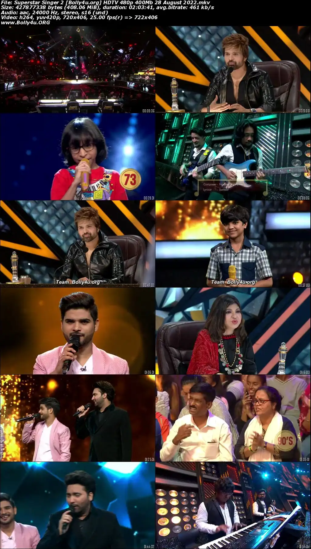 Superstar Singer 2 HDTV 480p 400Mb 28 August 2022 Download