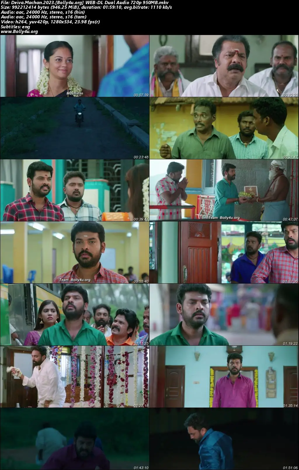 Deiva Machan 2023 WEB-DL UNCUT Hindi Dual Audio ORG Full Movie Download 1080p  720p  480p