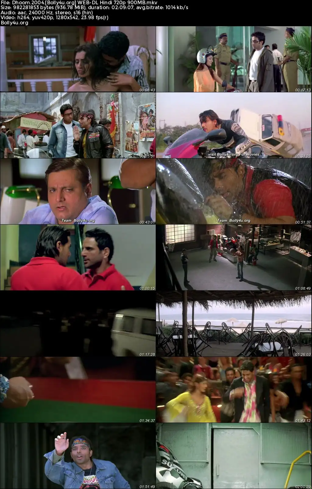 Dhoom 2004 WEB-DL Hindi Full Movie Download 1080p  720p  480p