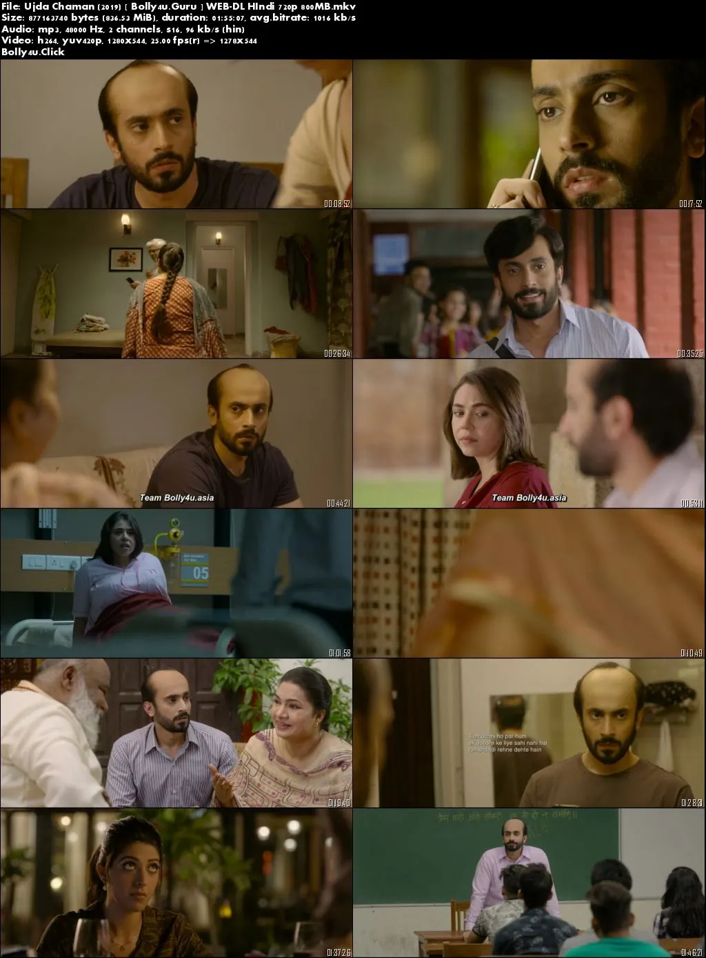 Ujda Chaman 2019 WEB-DL 850MB Full Hindi Movie Download 720p