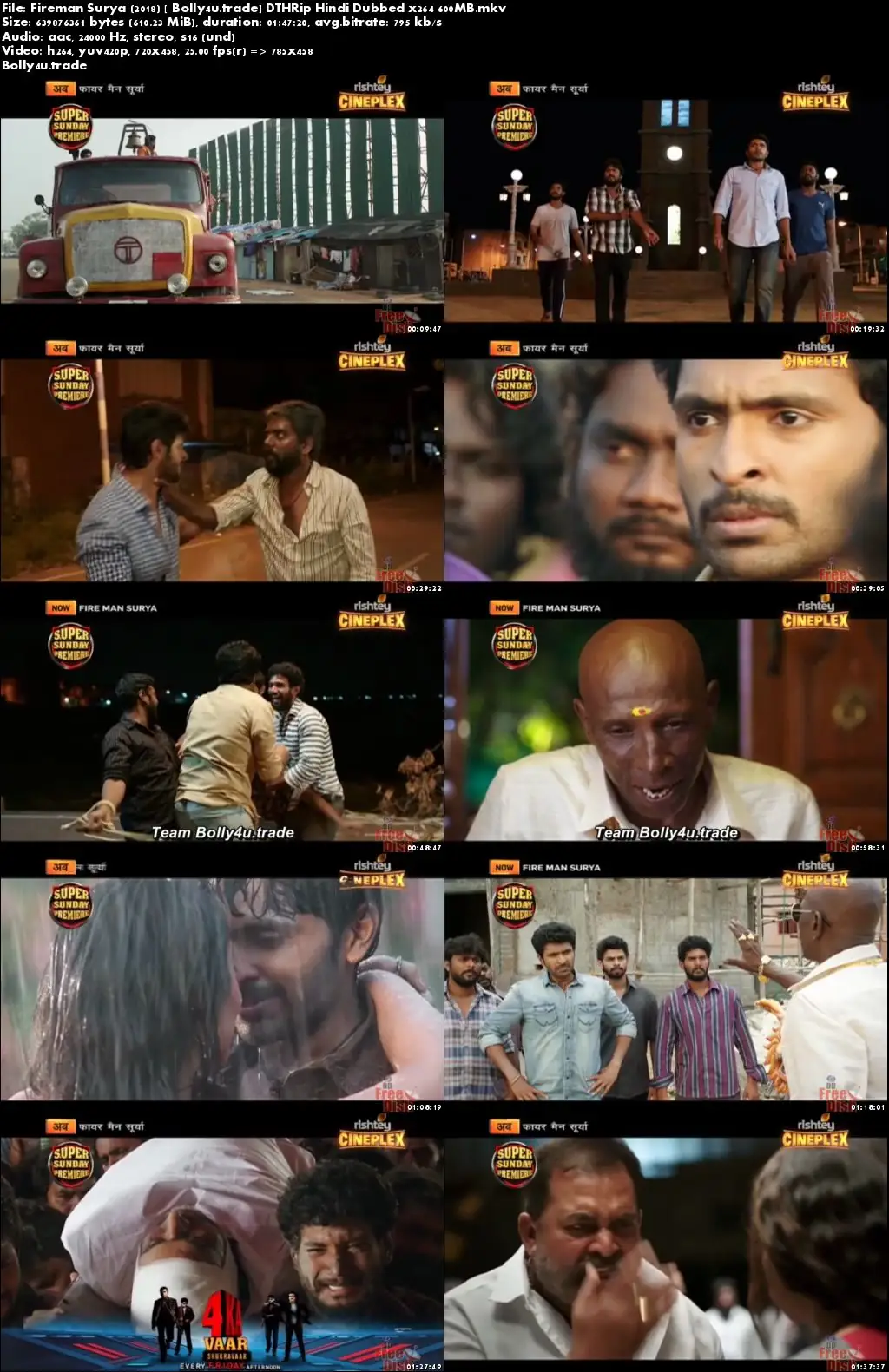 Fireman Surya 2018 DTHRip 300MB Full Hindi Dubbed Movie Download 480p