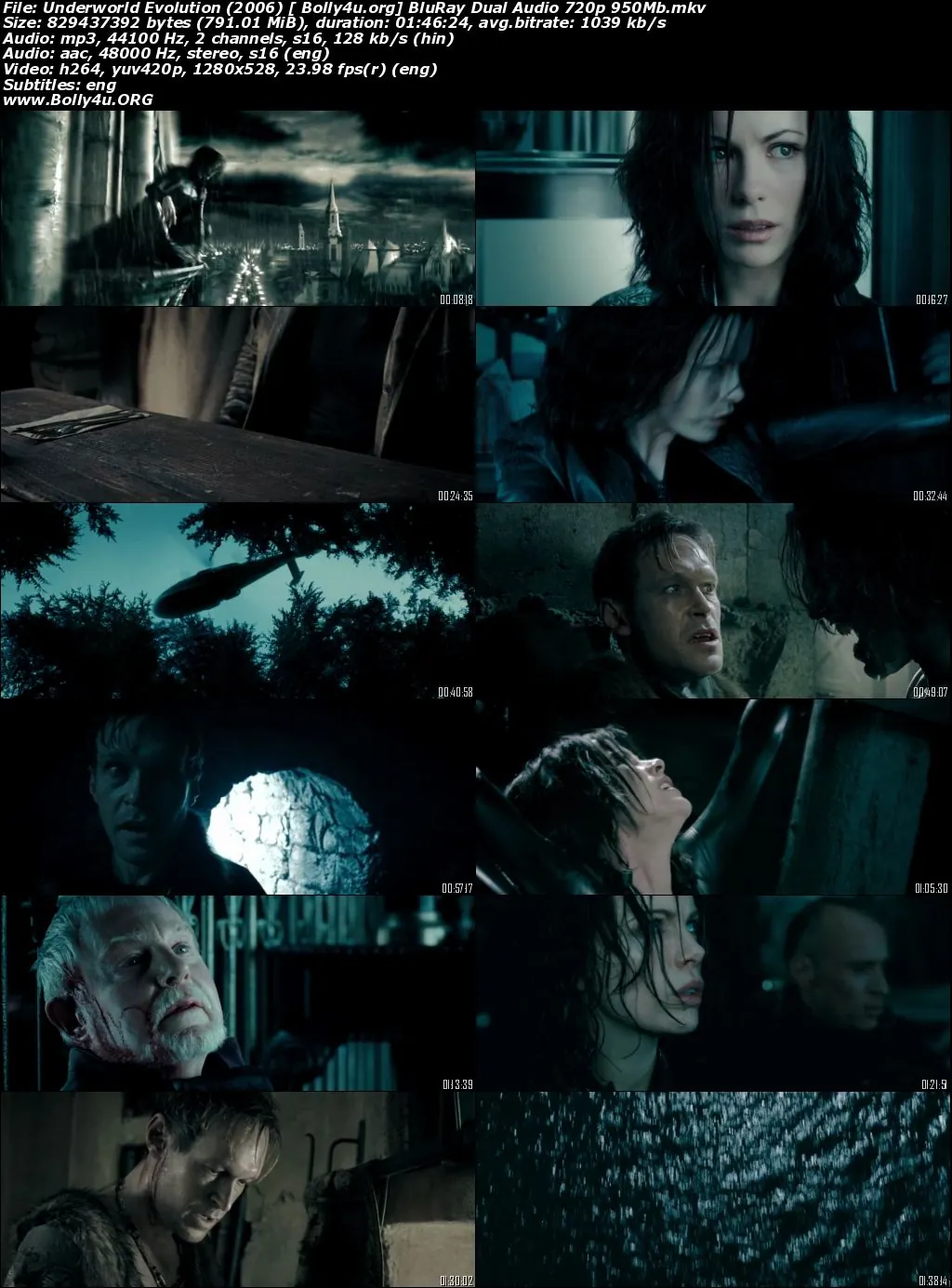 Underworld Evolution 2006 BluRay 850MB Hindi Dual Audio 720p Download