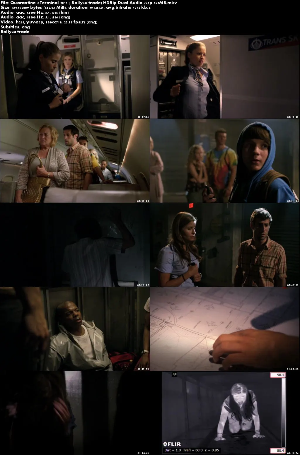 Quarantine 2 Terminal 2011 HDRip 280Mb Hindi Dual Audio 480p ESub Download