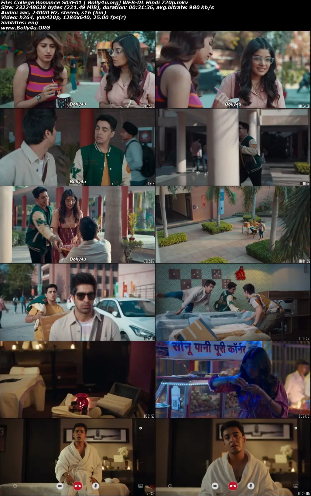 College Romance 2022 WEB-DL Hindi S03 Complete Download 720p  480p