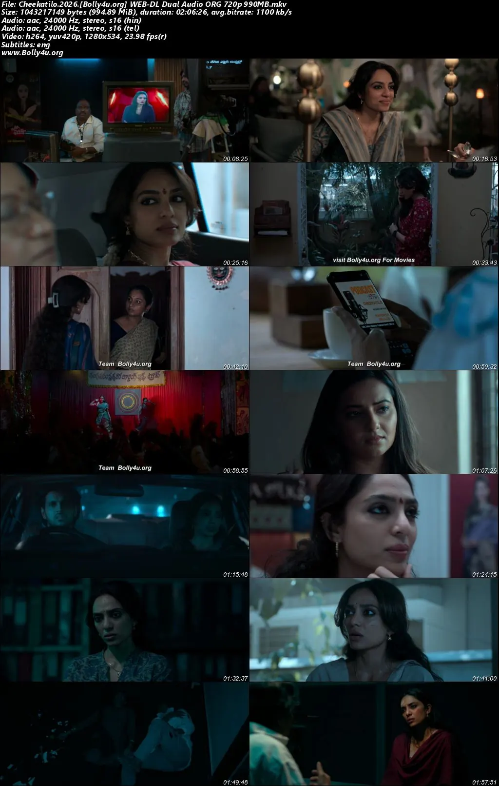Cheekatilo 2026 WEB-DL UNCUT Hindi Dual Audio ORG Full Movie Download 1080p  720p  480p