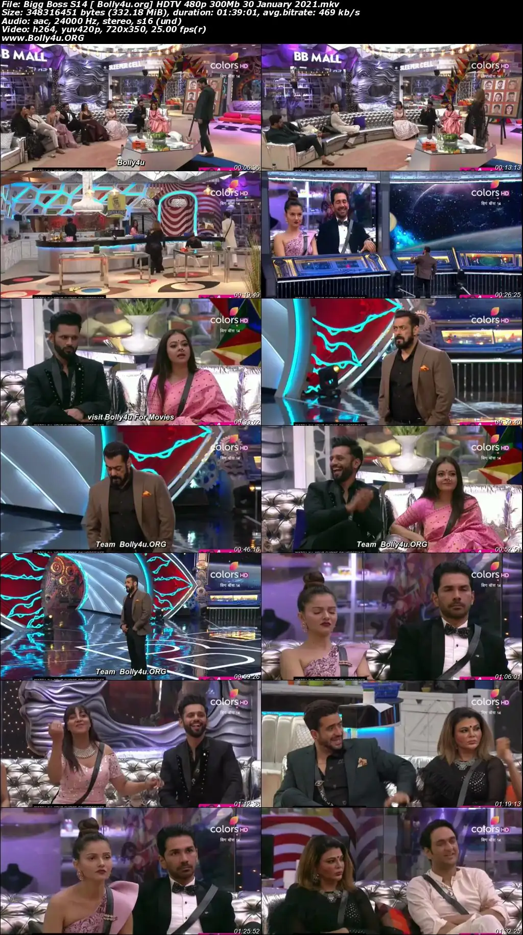 Bigg Boss S14 HDTV 480p 300Mb 30 January 2021 Download