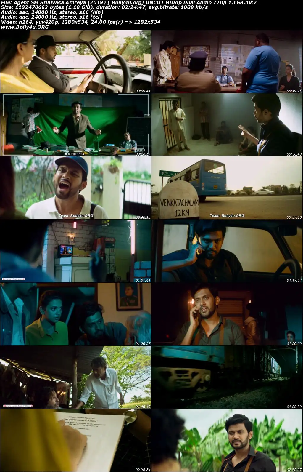 Agent Sai Srinivasa Athreya 2019 HDRip 1.1GB UNCUT Hindi Dual Audio 720p Download