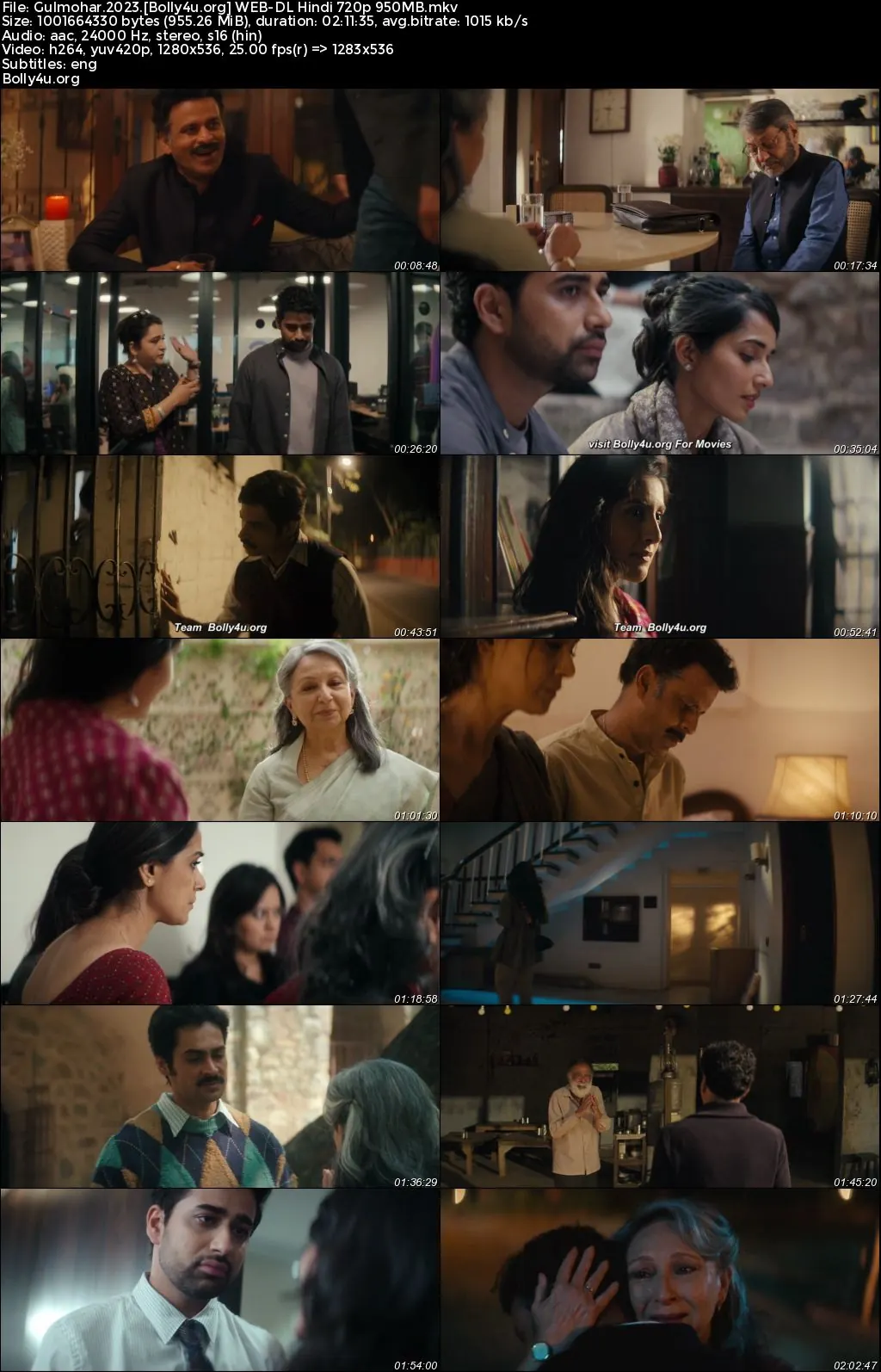 Gulmohar 2023 WEB-DL Hindi Full Movie Download 1080p  720p  480p