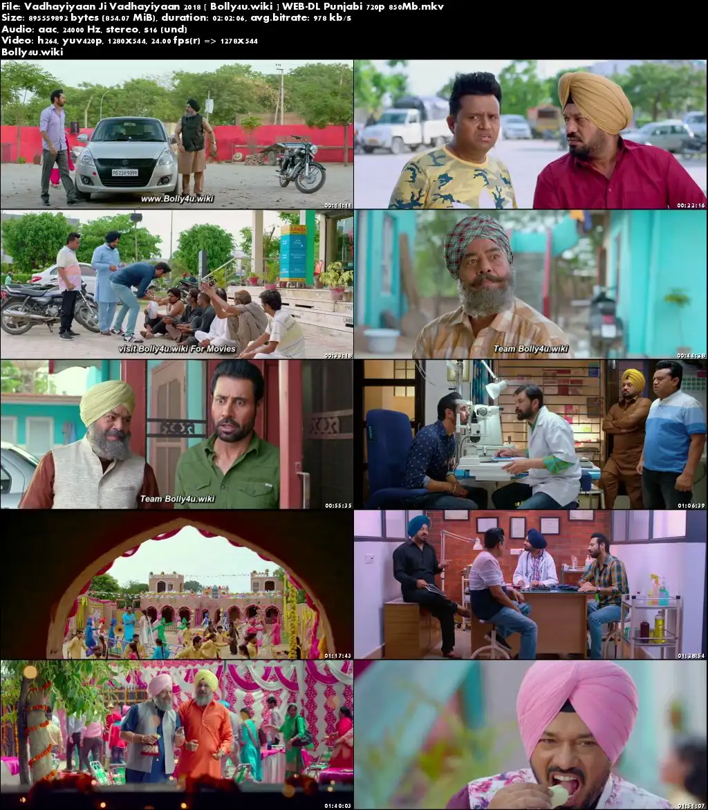 Vadhayiyaan Ji Vadhayiyaan 2018 WEB-DL 350Mb Punjabi 480p Download