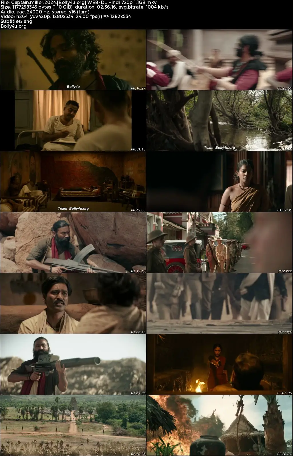 Captain Miller 2024 WEB-DL Hindi ORG Full Movie Download 1080p  720p  480p