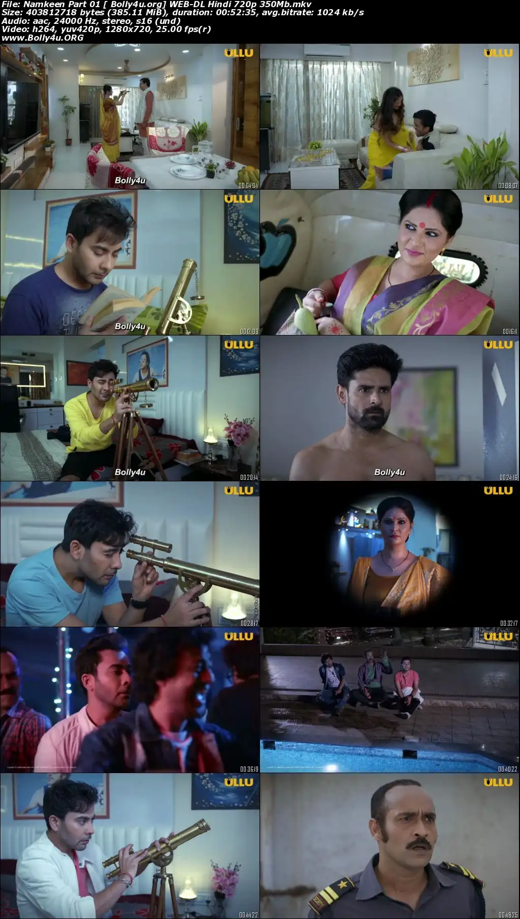 Namkeen 2021 WEB-DL 350Mb Hindi Part 01 ULLU 720p Download