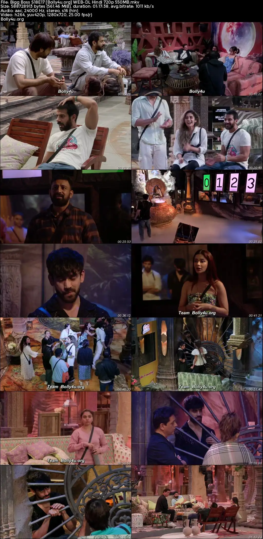 Bigg Boss 2024 WEB-DL Hindi S18E17 Download 720p  480p