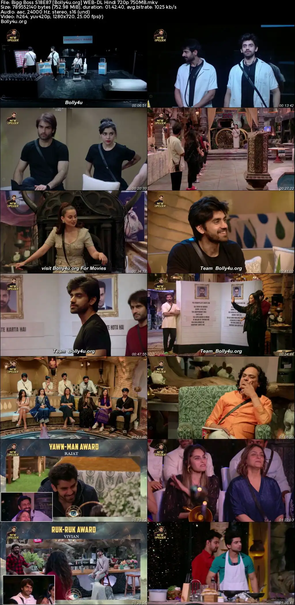 Bigg Boss 2024 WEB-DL Hindi S18E87 Download 720p  480p