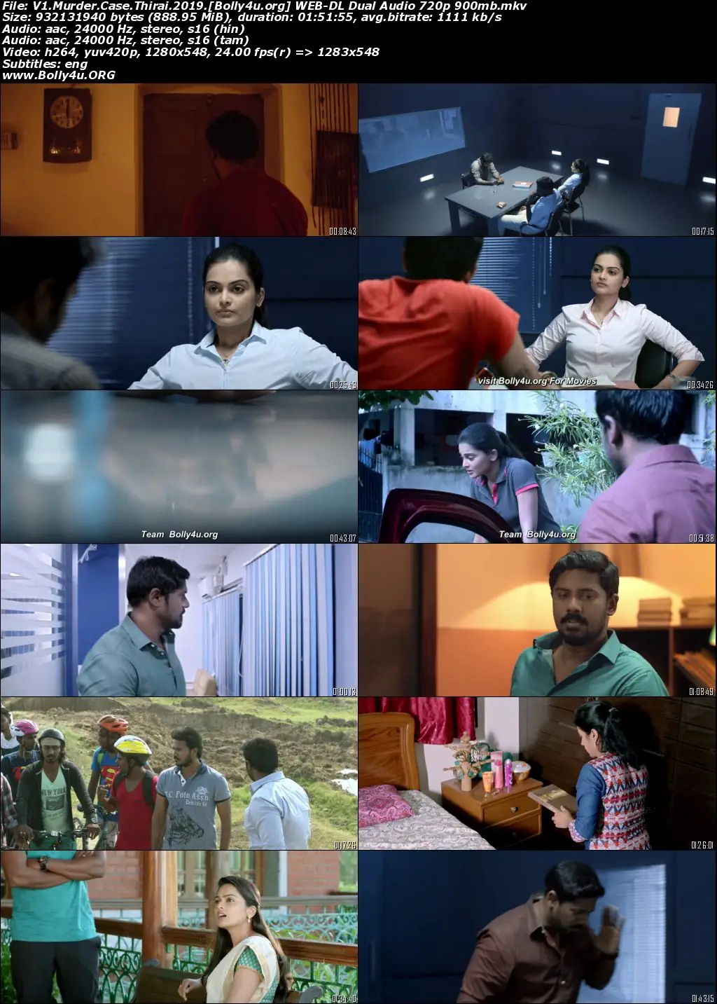 V1 Murder Case Thirai 2019 WEB-DL UNCUT Hindi Dual Audio ORG Full Movie Download 1080p  720p  480p