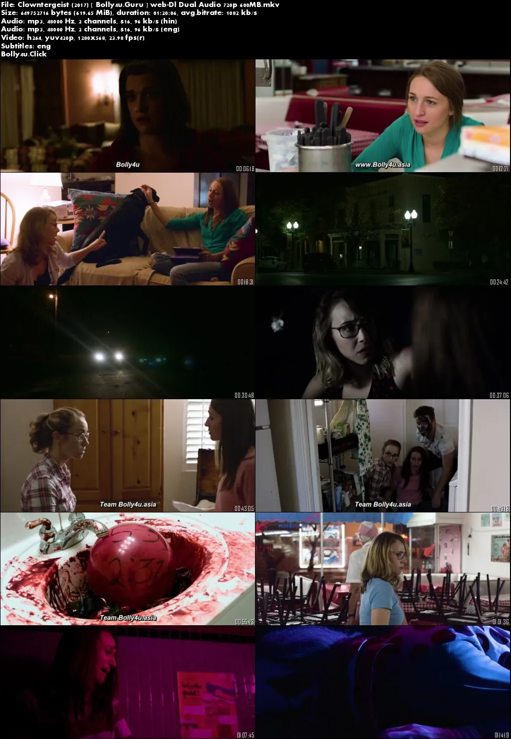 Clowntergeist 2017 WEB-DL 600Mb Hindi Dual Audio 720p Download