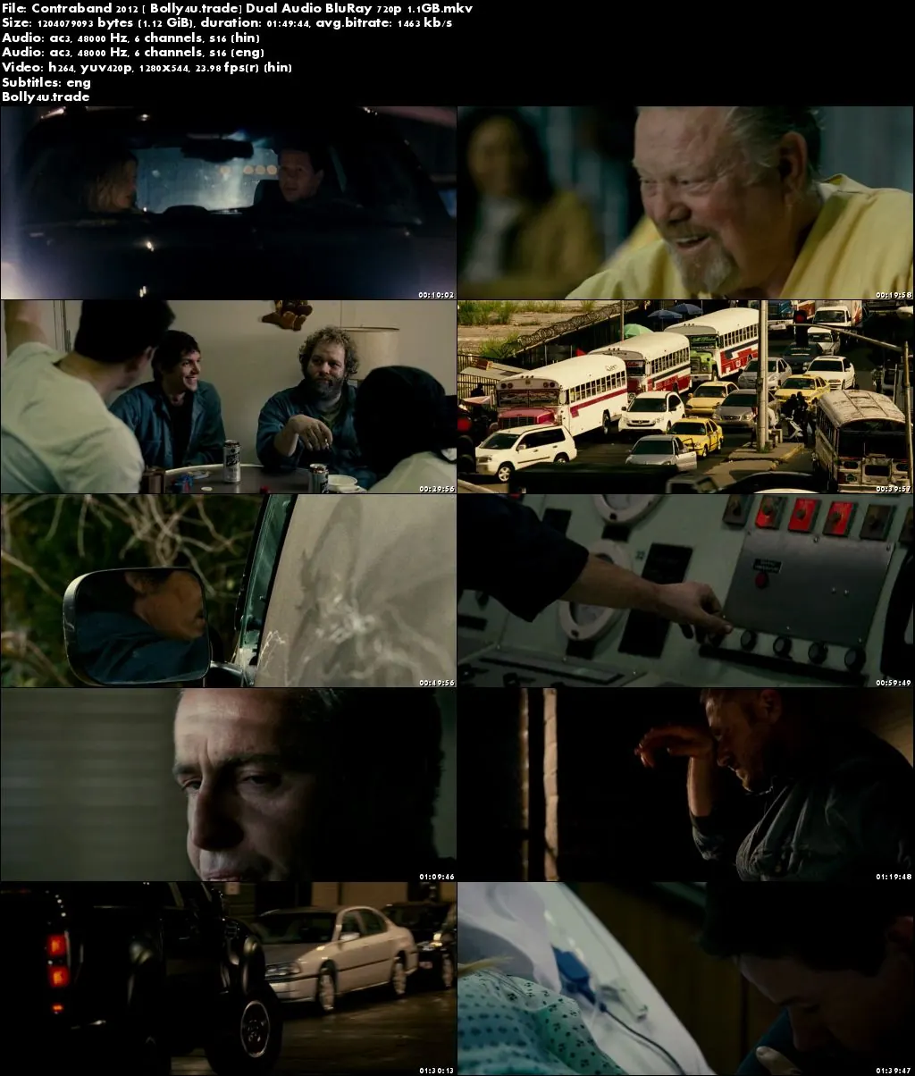 Contraband 2012 BRRip 350MB Hindi Dubbed Dual Audio 480p Download