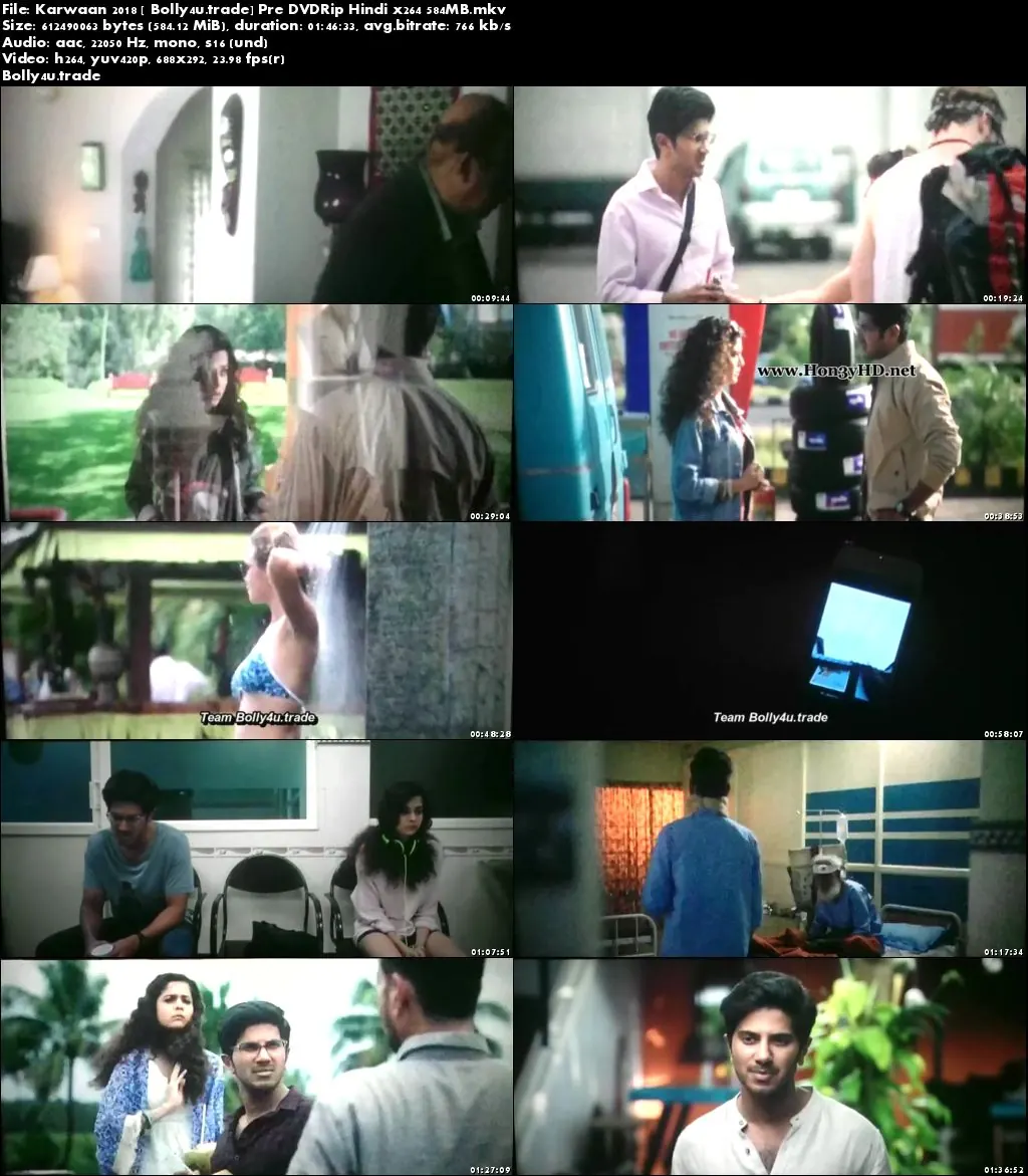 Karwaan 2018 Pre DVDRip 300Mb Full Hindi Movie Download 480p