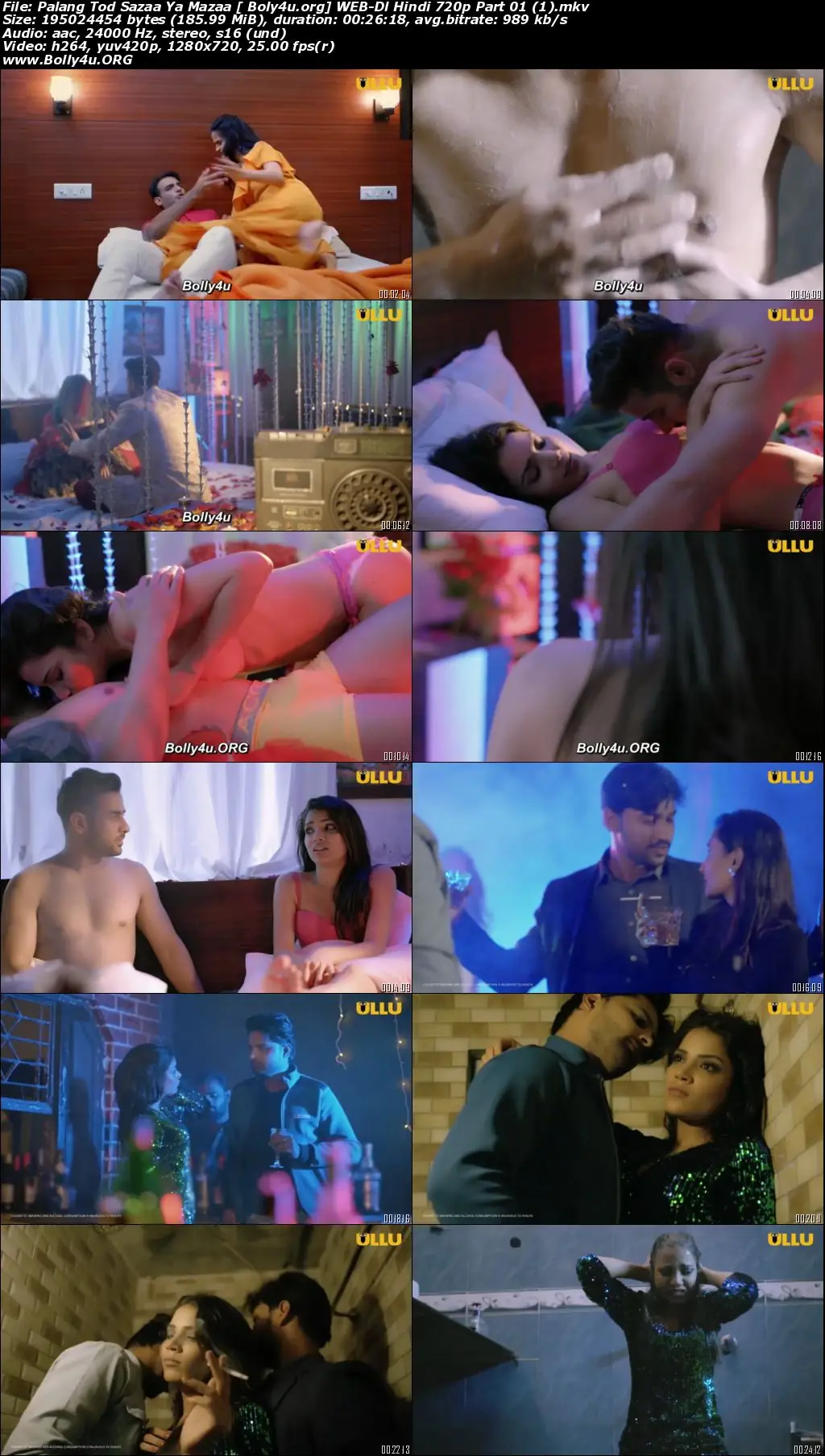 Palang Tod Sazaa Ya Mazaa 2021 WEB-DL Hindi 350MB ULLU 720p Download