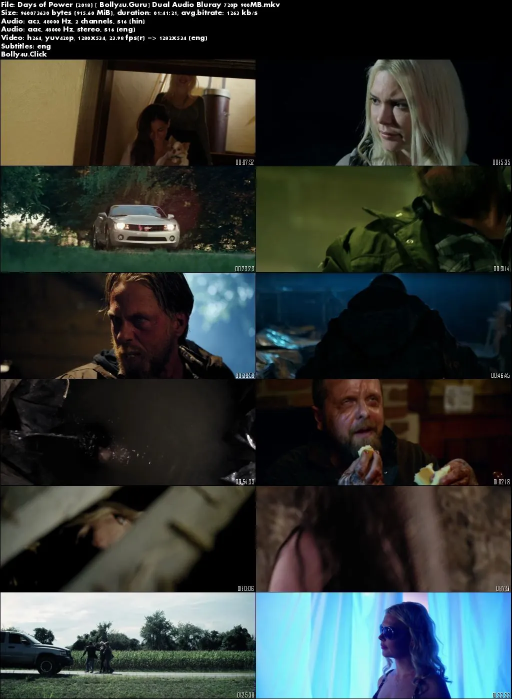 Days of Power 2018 BluRay 300MB Hindi Dual Audio 480p Download