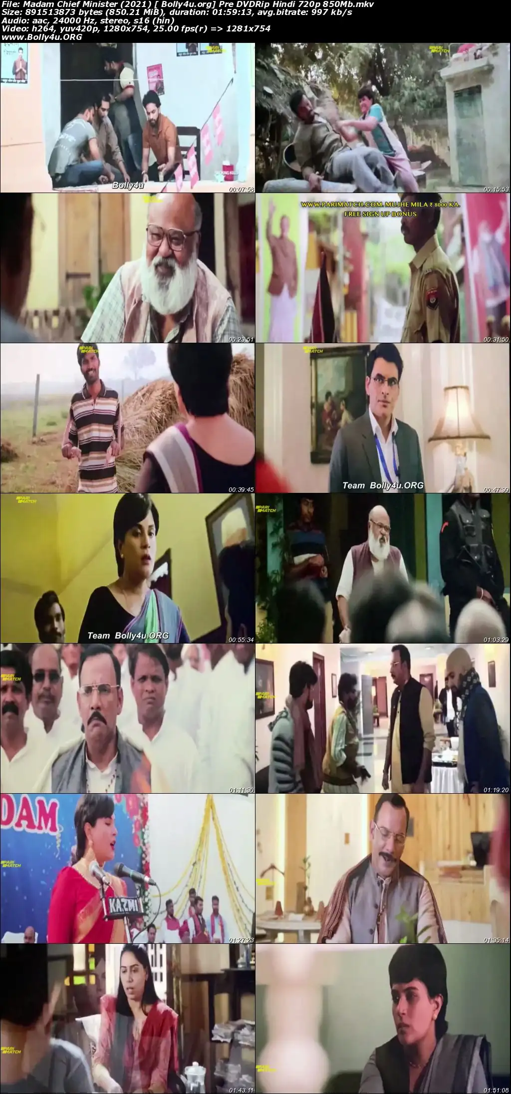 Madam Chief Minister 2021 Pre DVDRip 400MB Hindi 480p Download