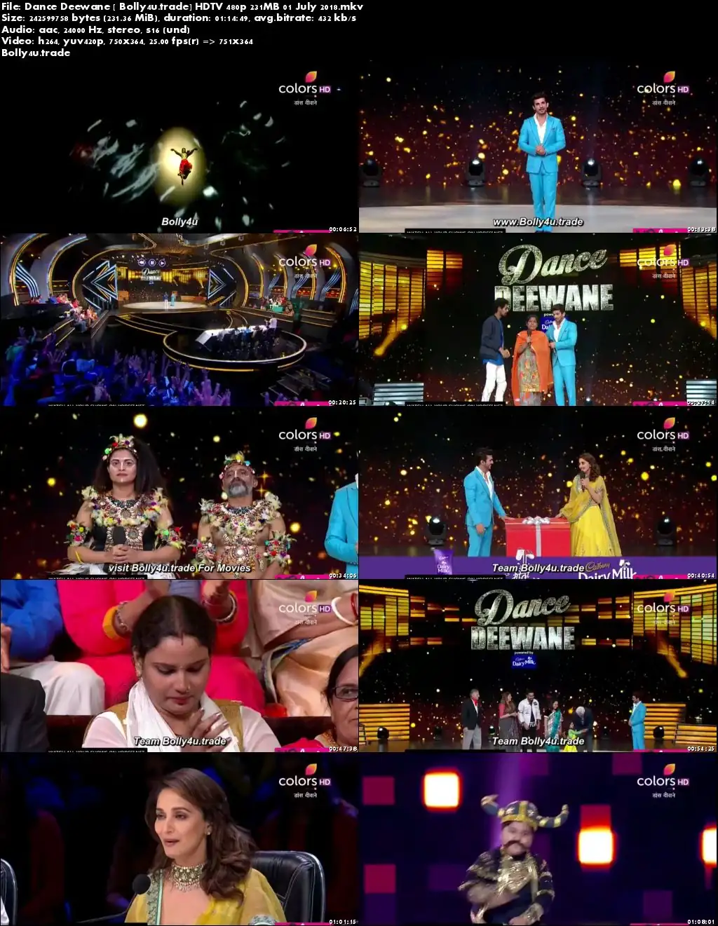 Dance Deewane HDTV 480p 200MB 01 July 2018 Download