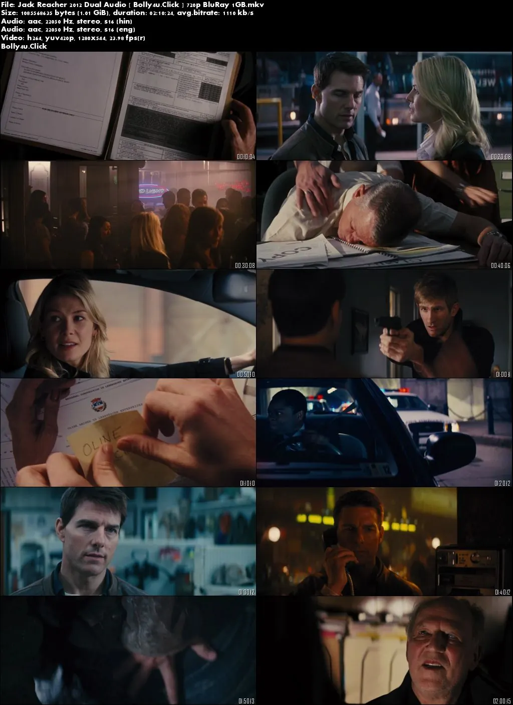 Jack Reacher 2012 BluRay 400MB Hindi Dual Audio 480p Download