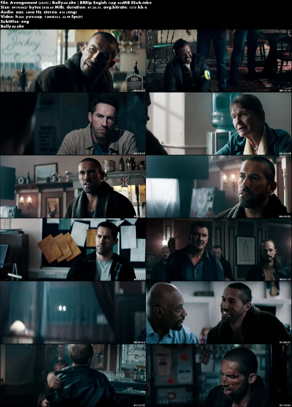 Avengement 2019 BRRip 250MB Engish 480p ESub Download