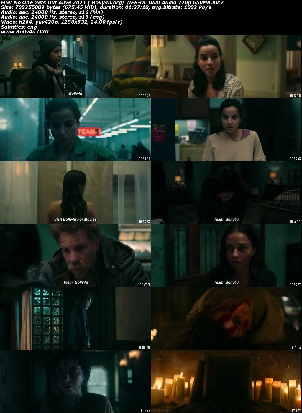 No One Gets Out Alive 2021 WEB-DL 300MB Hindi Dual Audio 480p Download