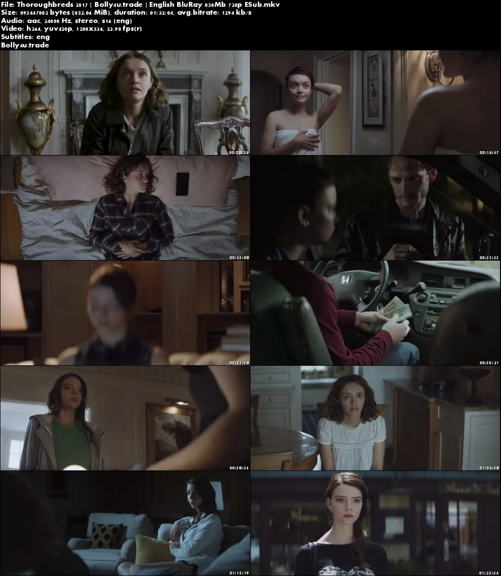 Thoroughbreds 2017 BluRay 850Mb English 720p ESub Download