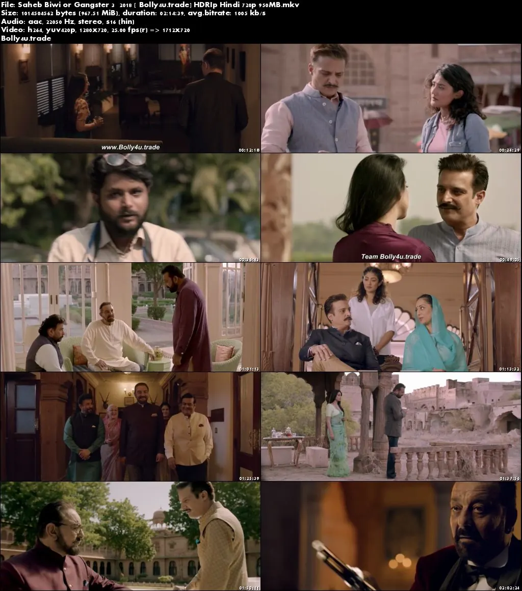 Saheb Biwi Aur Gangster 3 2018 HDRip 950Mb Full Hindi Movie Download 720p