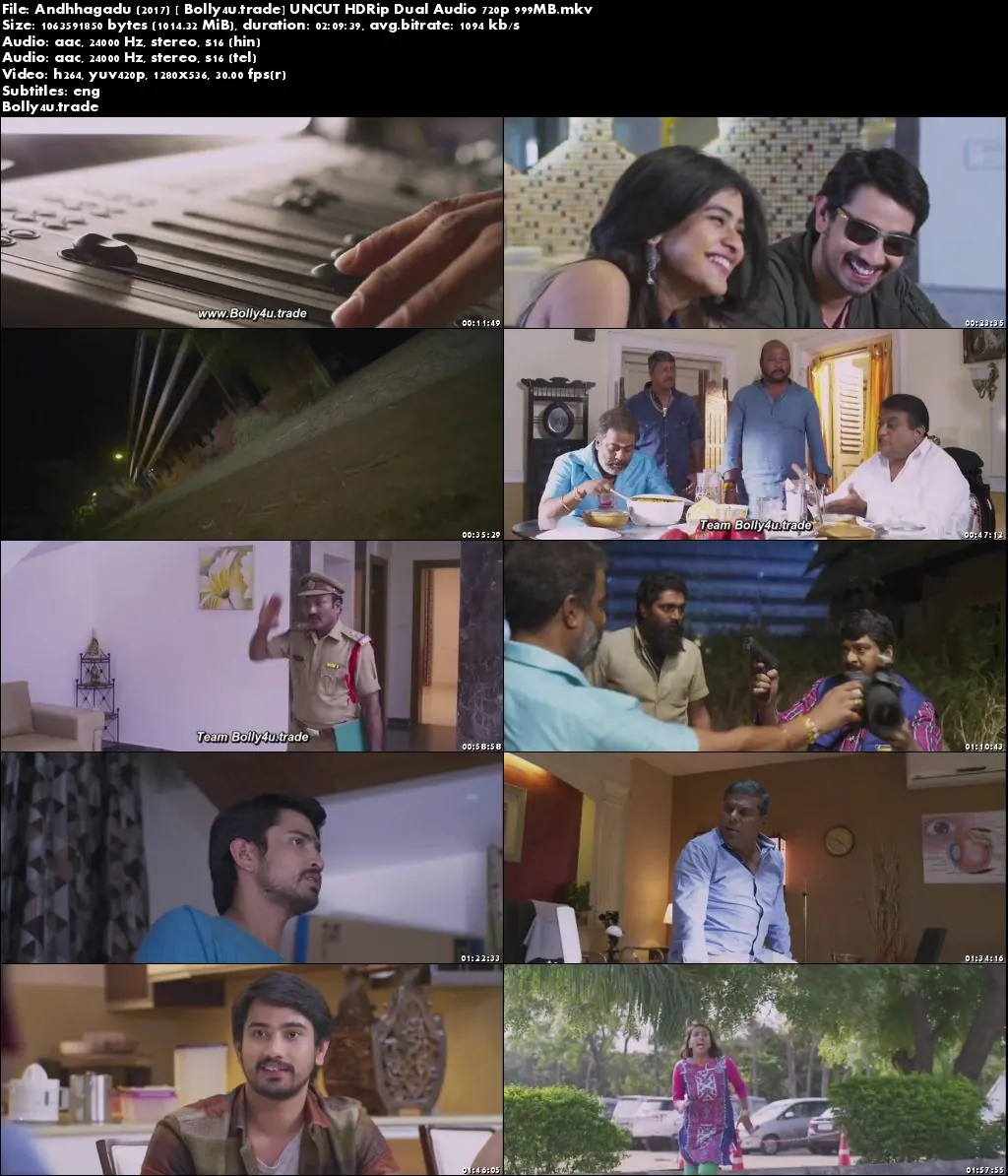 Andhhagadu 2017 HDRip 999MB UNCUT Hindi Dual Audio 720p Download