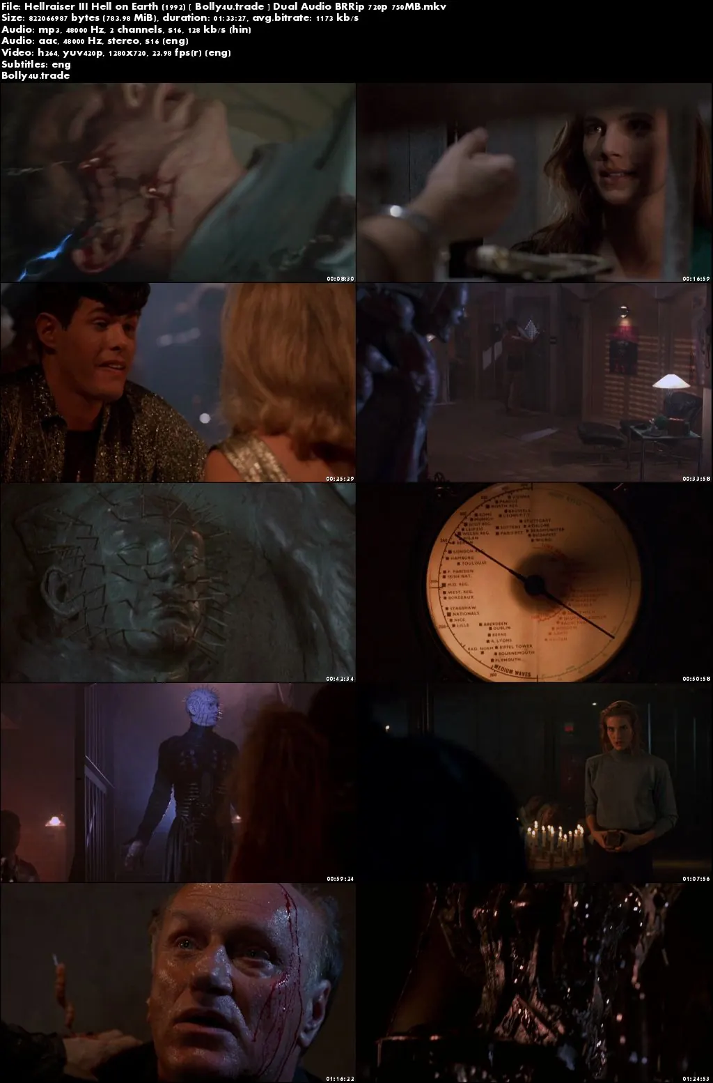 Hellraiser III Hell on Earth 1992 BRRip 300MB Hindi Dual Audio 480p Download